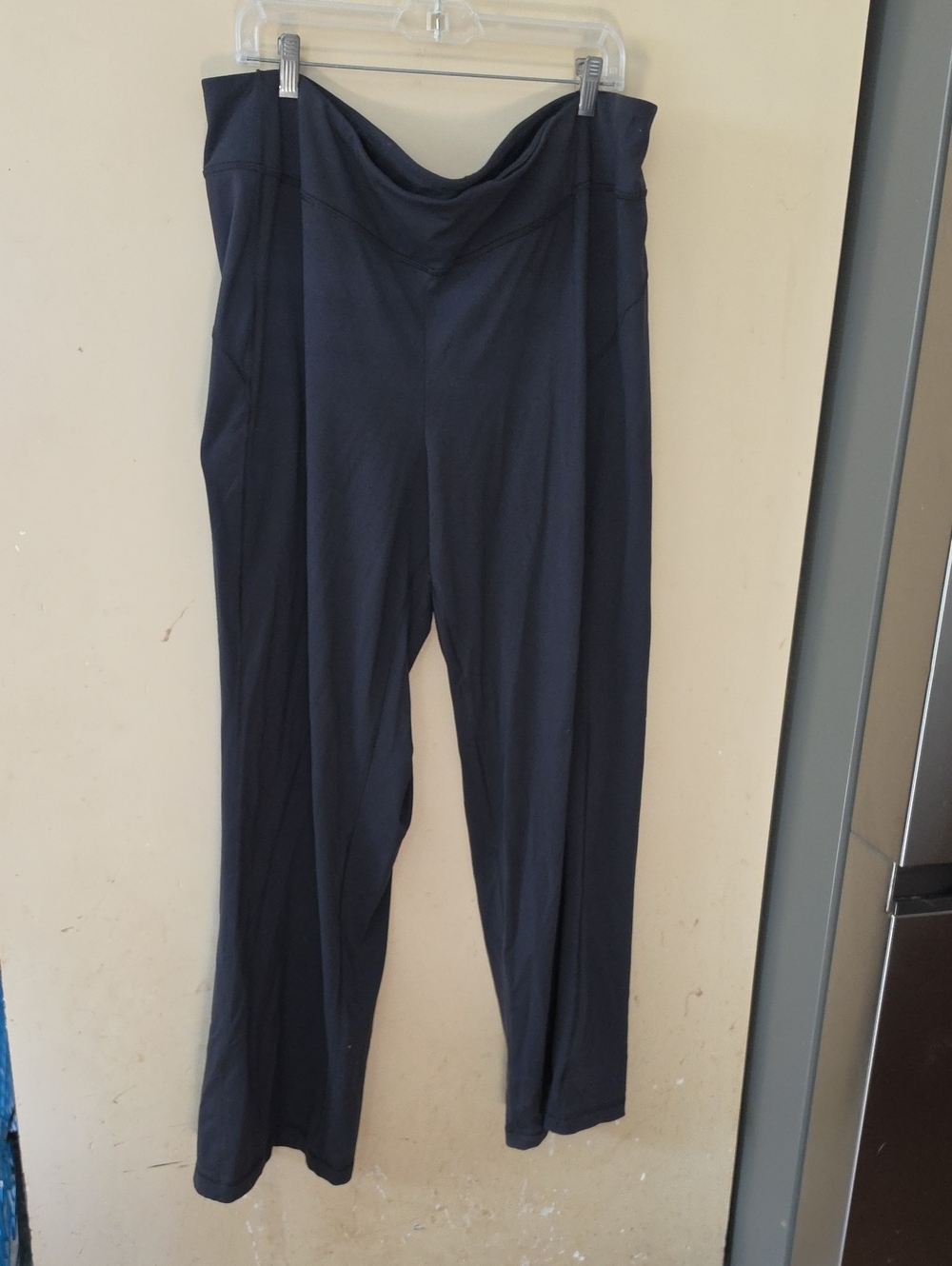 Duluth Trading Co. Navy Wide-Leg High-Waist Pants